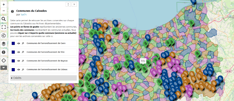 Featured image of post Carte des fonds conservés par les AD14